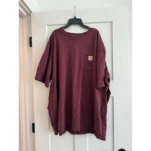 Carhartt burgundy pocket tshirt size 2XL